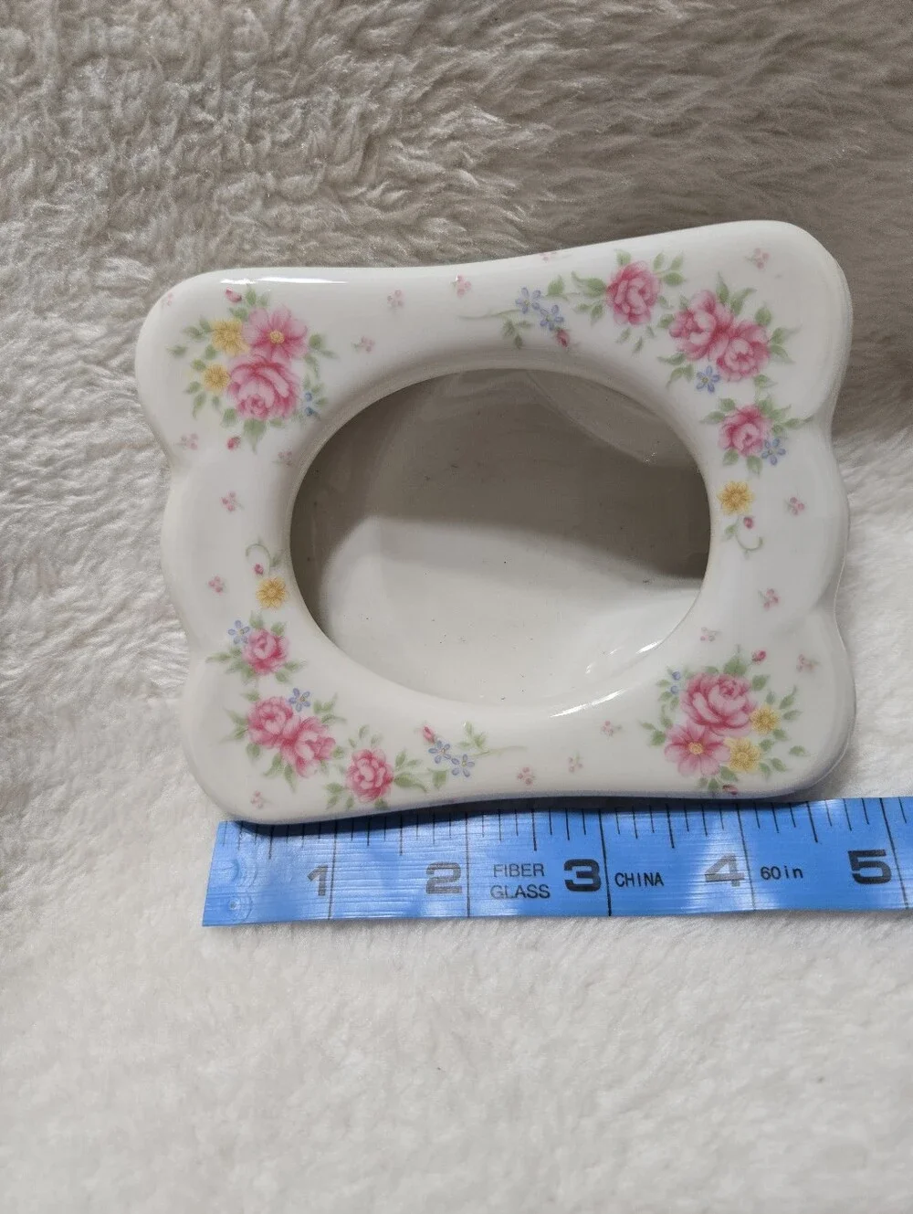 Vintage Ceramic Floral Small Japan Stamped Pictured Frame